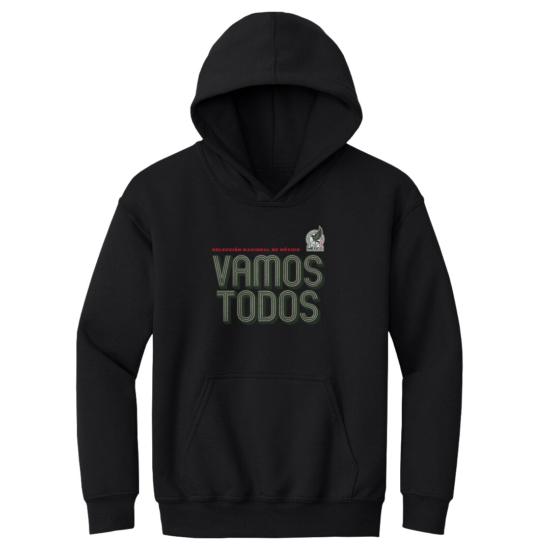 Shop mexico national team 500 level youth vamos todos inline bold pullover hoodie – black – Mexico Football Shirts & World Cup Jerseys