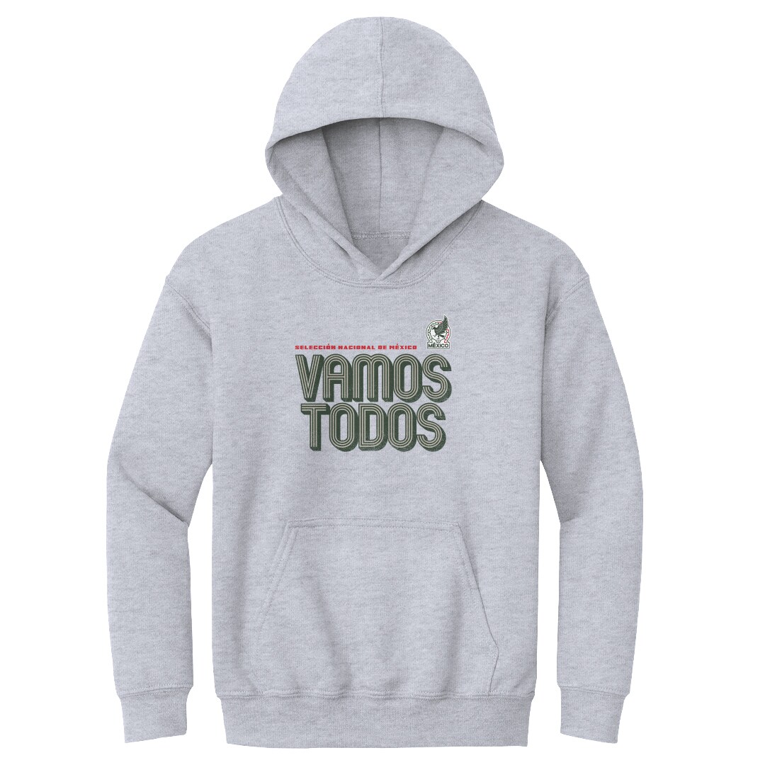 Shop mexico national team 500 level youth vamos todos inline bold pullover hoodie – gray – Mexico Football Shirts & World Cup Jerseys