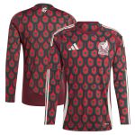 Shop mexico national team adidas 2024 home replica long sleeve jersey – burgundy – Mexico Football Shirts & World Cup Jerseys