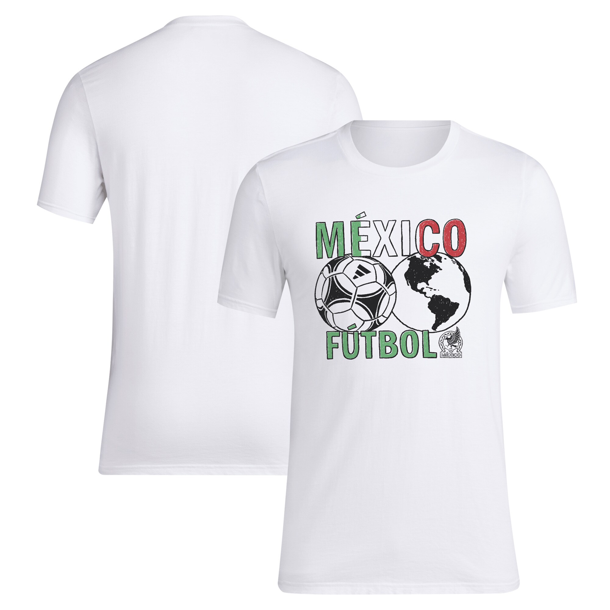 Shop mexico national team adidas around the world t-shirt – white – Mexico Football Shirts & World Cup Jerseys