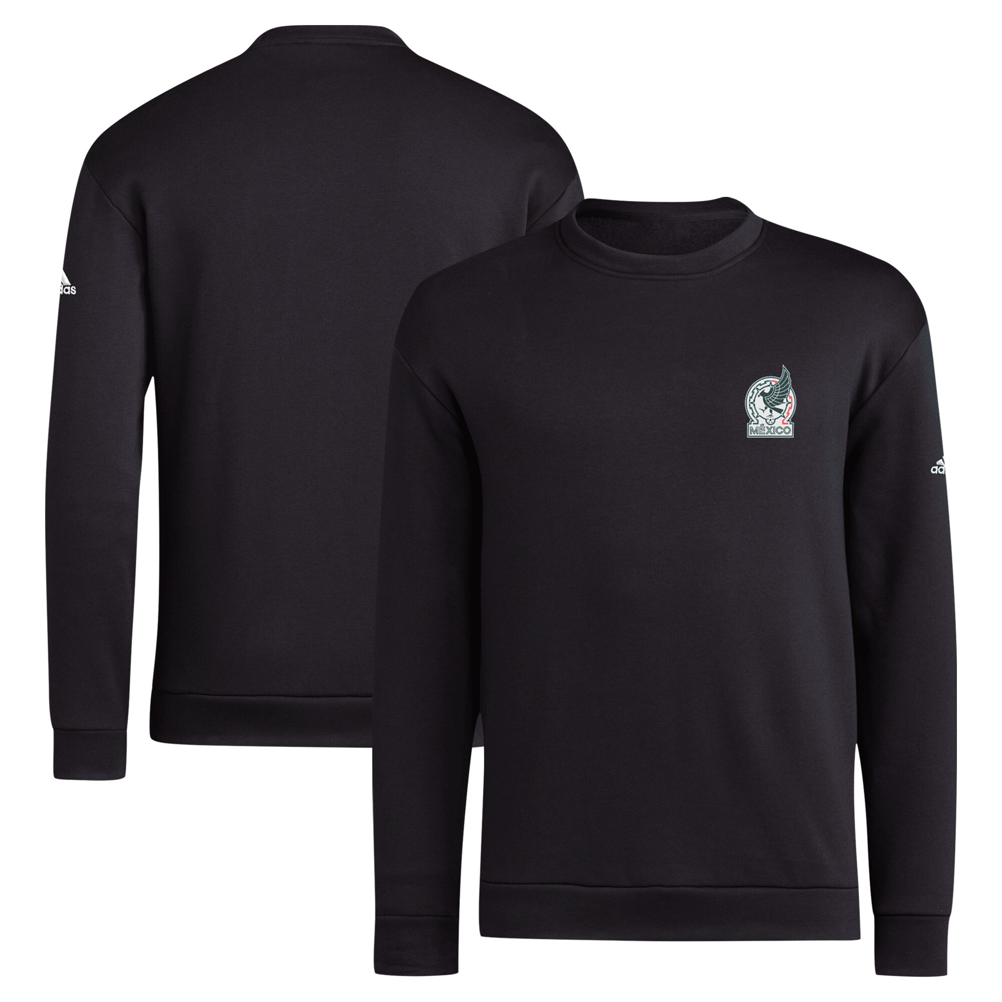 Shop mexico national team adidas team fleece pullover sweatshirt – black – Mexico Football Shirts & World Cup Jerseys