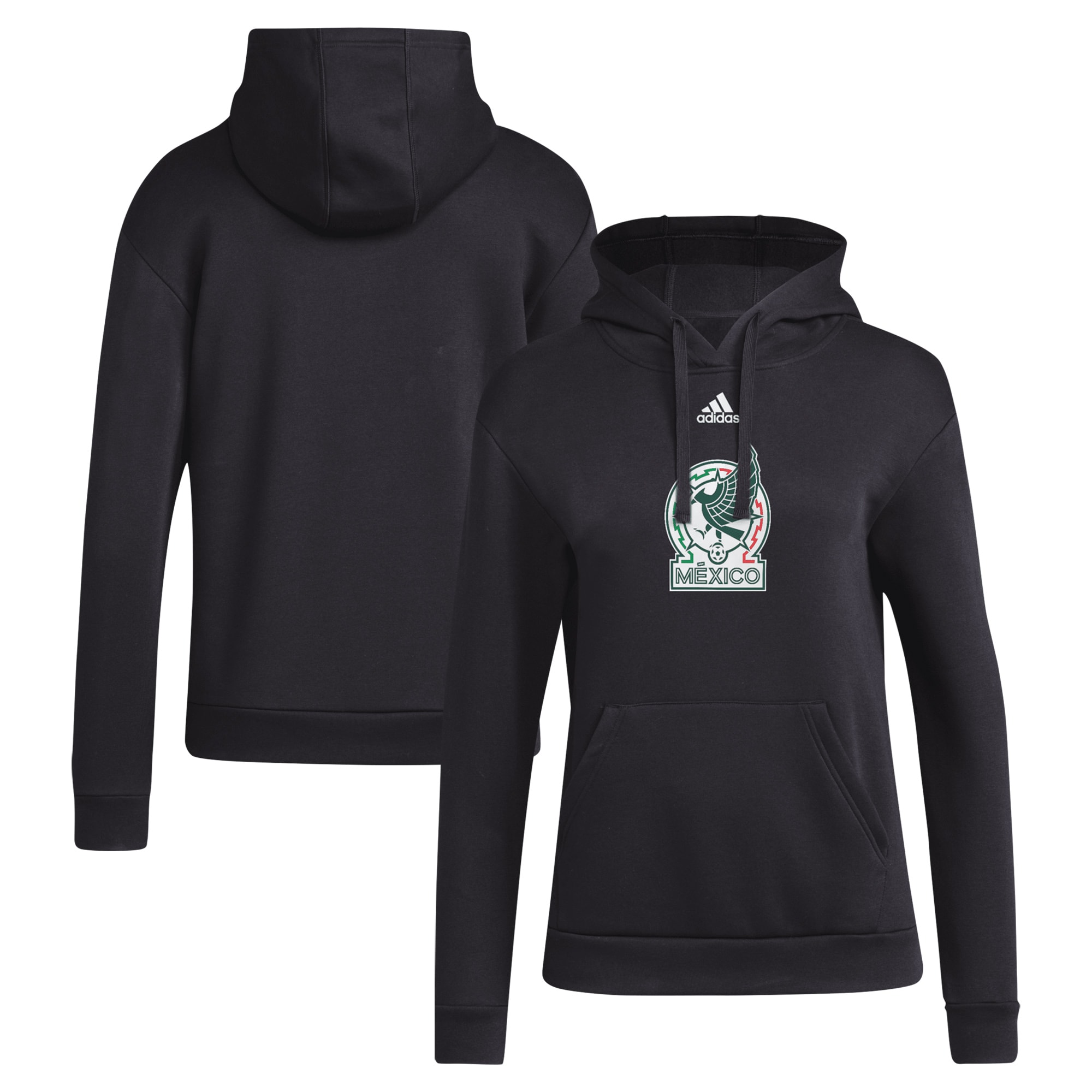 Shop mexico national team adidas women8217s crest pullover hoodie – black – Mexico Football Shirts & World Cup Jerseys