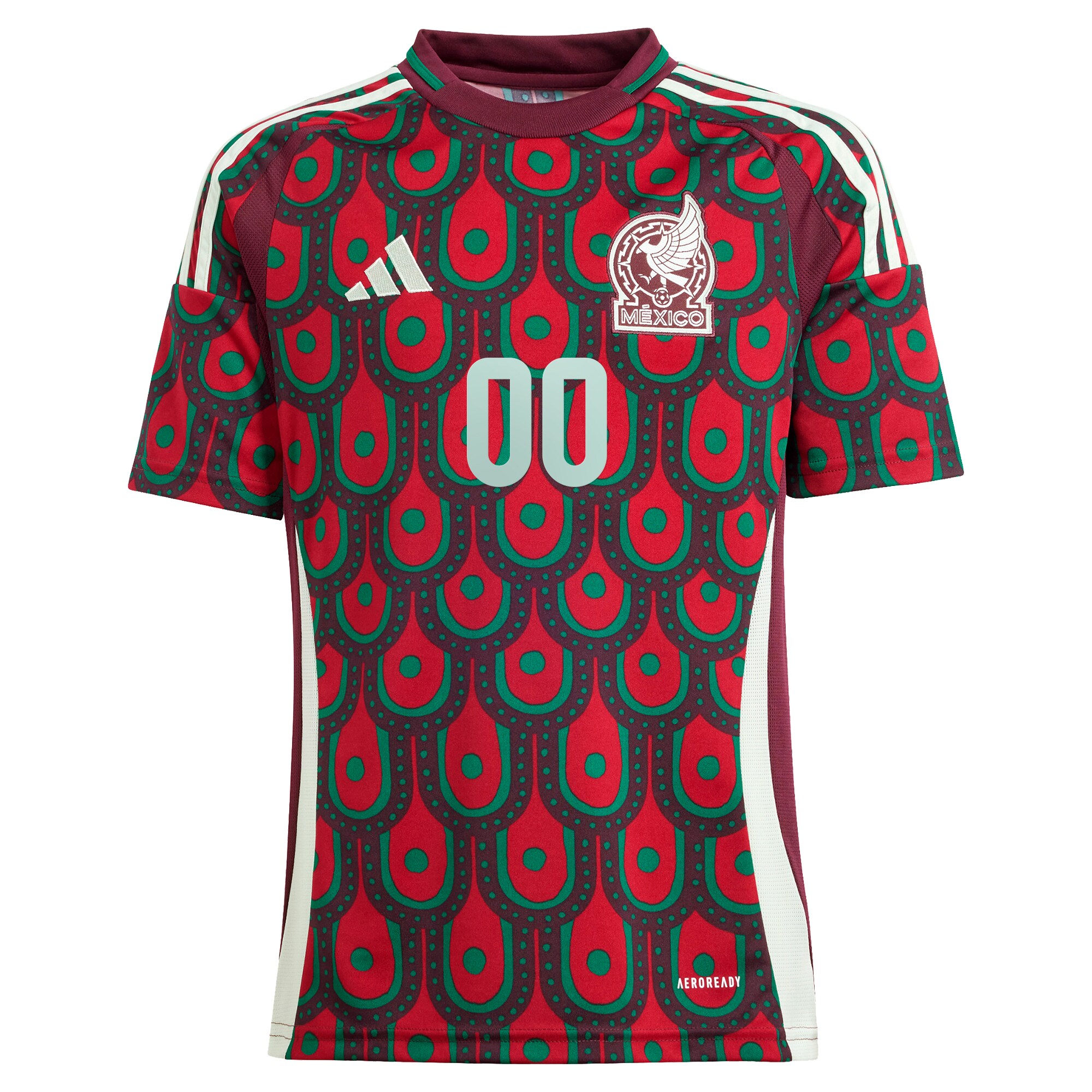 Shop mexico national team adidas youth 2024 home replica custom jersey – green – Mexico Football Shirts & World Cup Jerseys