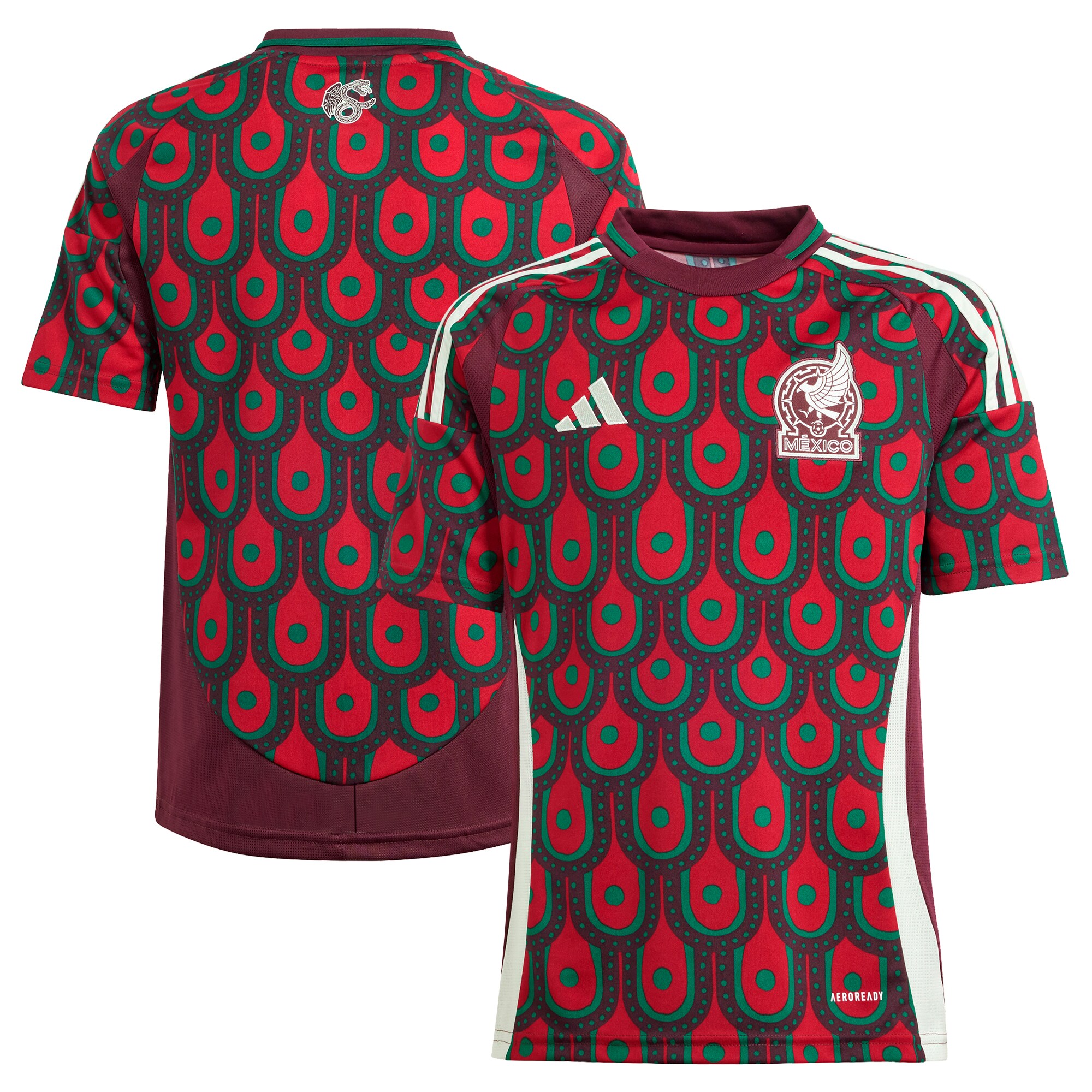 Shop mexico national team adidas youth 2024 home replica jersey – burgundy – Mexico Football Shirts & World Cup Jerseys