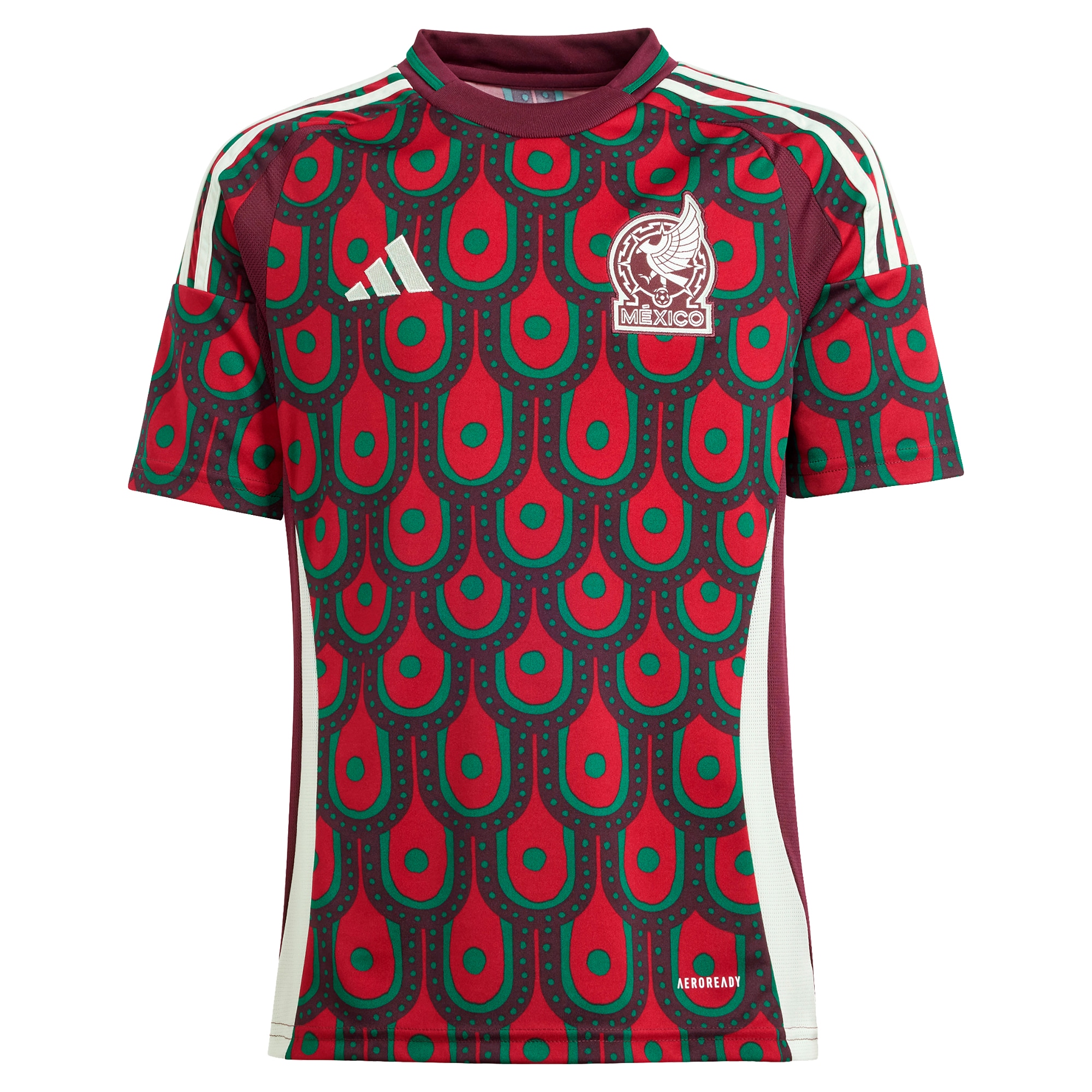 Shop mexico national team adidas youth 2024 home replica jersey – burgundy – Mexico Football Shirts & World Cup Jerseys