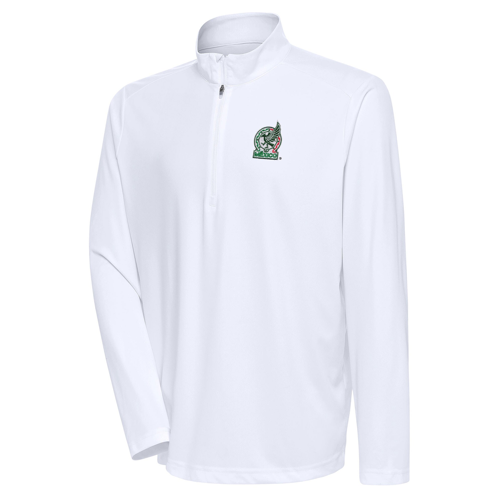 Shop mexico national team antigua statement quarter-zip pullover – white – Mexico Football Shirts & World Cup Jerseys
