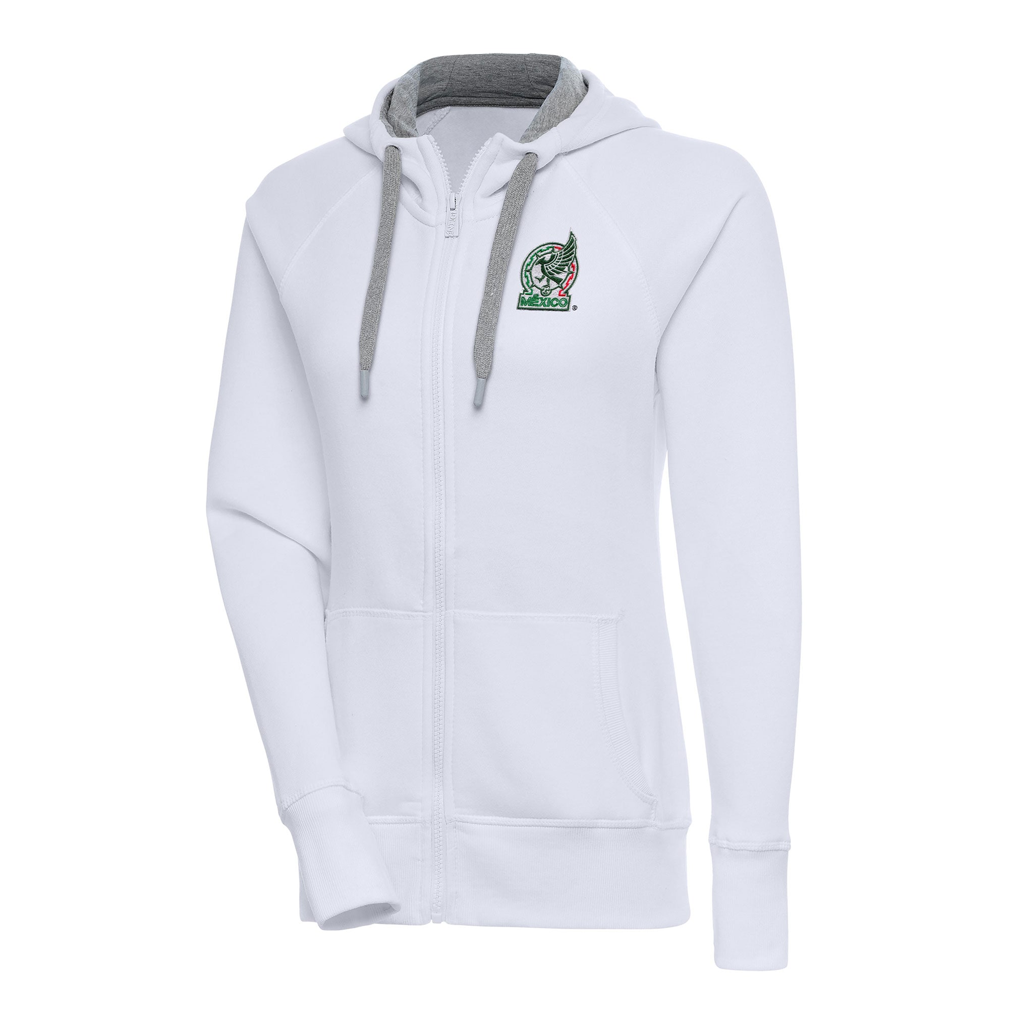 Shop mexico national team antigua women8217s takeover full-zip hoodie – white – Mexico Football Shirts & World Cup Jerseys