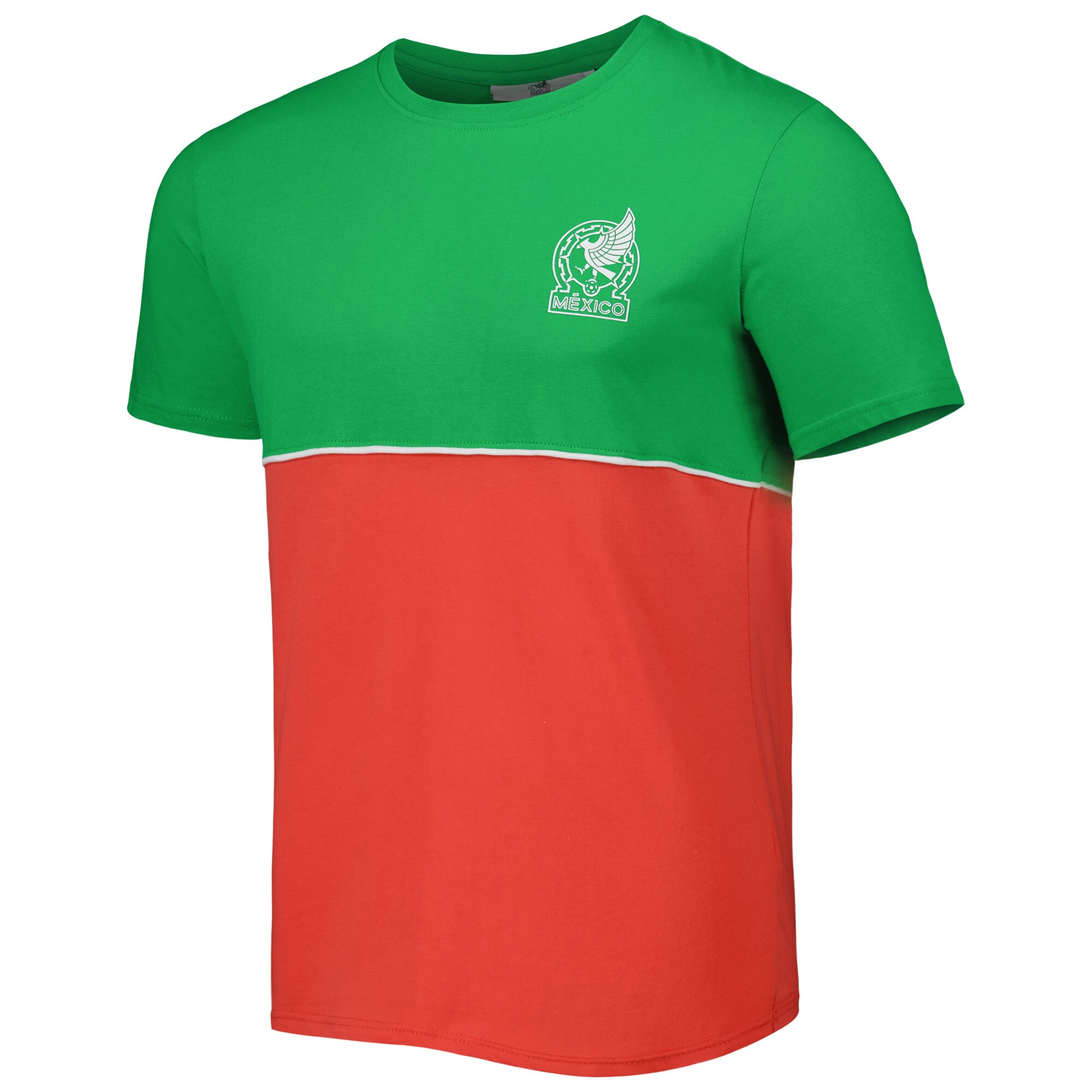 Shop mexico national team block west t-shirt – greenred – Mexico Football Shirts & World Cup Jerseys