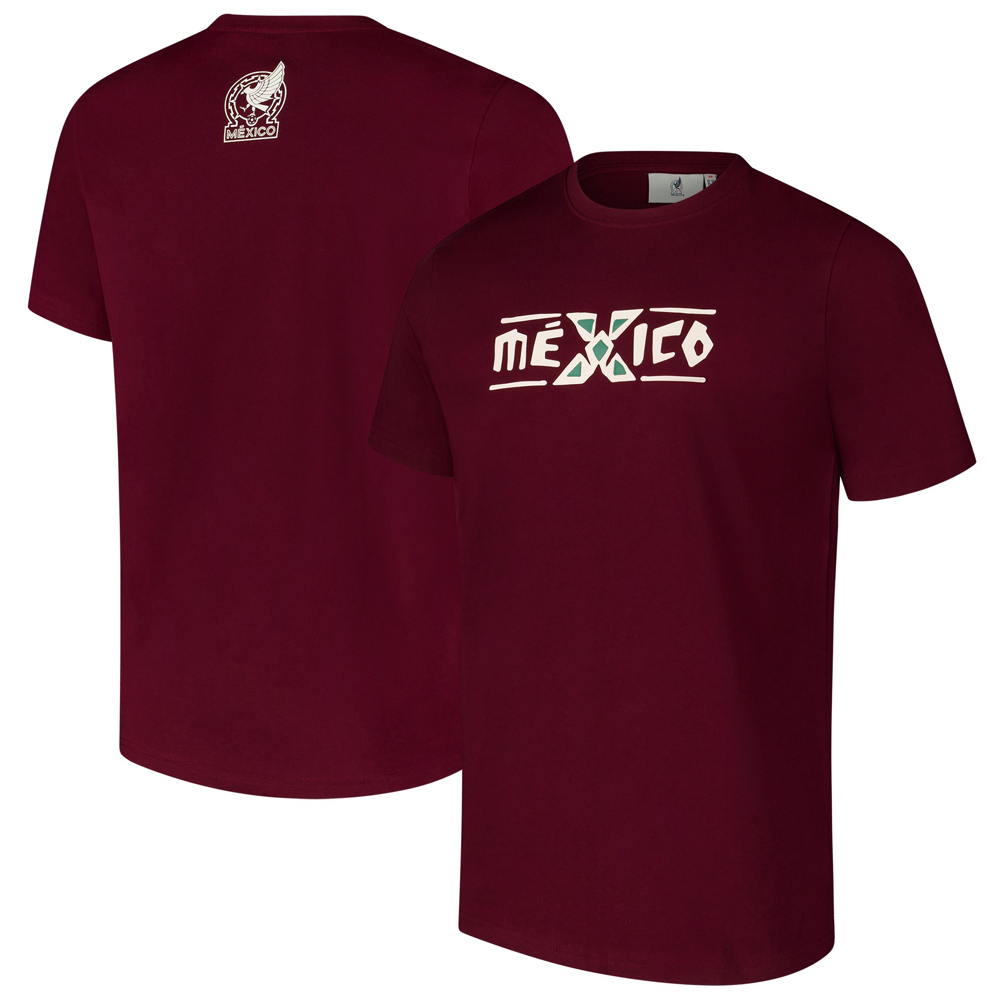 Shop mexico national team heritage heavy relaxed fit t-shirt – burgundy – Mexico Football Shirts & World Cup Jerseys