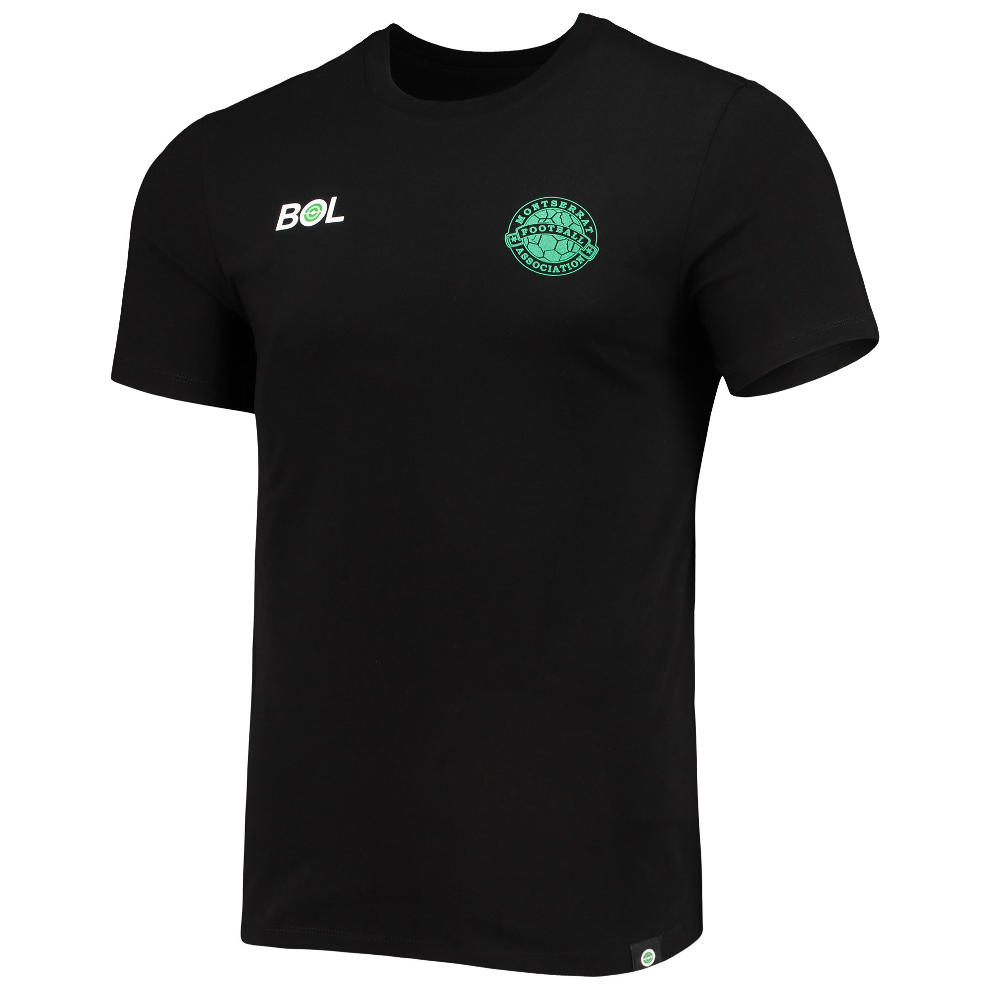 Shop montserrat national team volcano t-shirt – black – Mexico Football Shirts & World Cup Jerseys