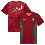 Shop morocco national team puma 2025 pre-match jersey – red – Mexico Football Shirts & World Cup Jerseys