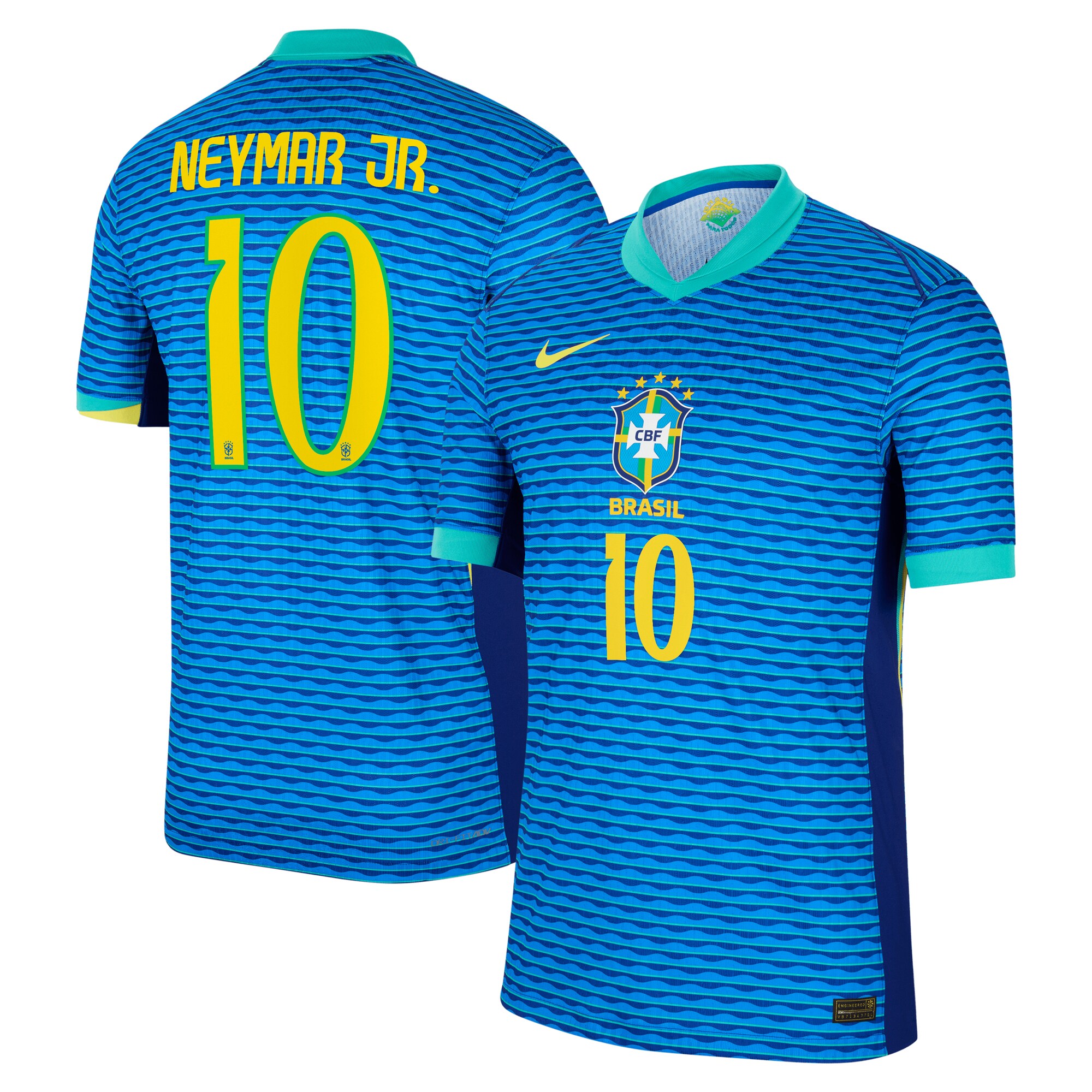 Shop neymar jr. brazil national team nike 2024 away match authentic player jersey – blue – Mexico Football Shirts & World Cup Jerseys