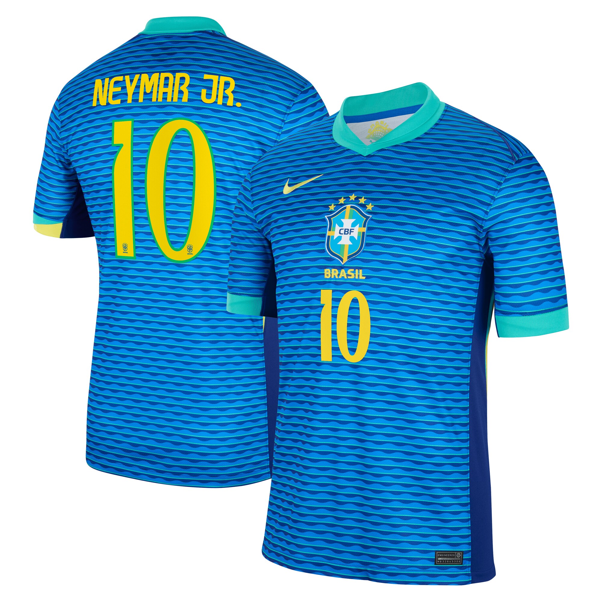 Shop neymar jr. brazil national team nike 2024 away stadium replica player jersey – blue – Mexico Football Shirts & World Cup Jerseys