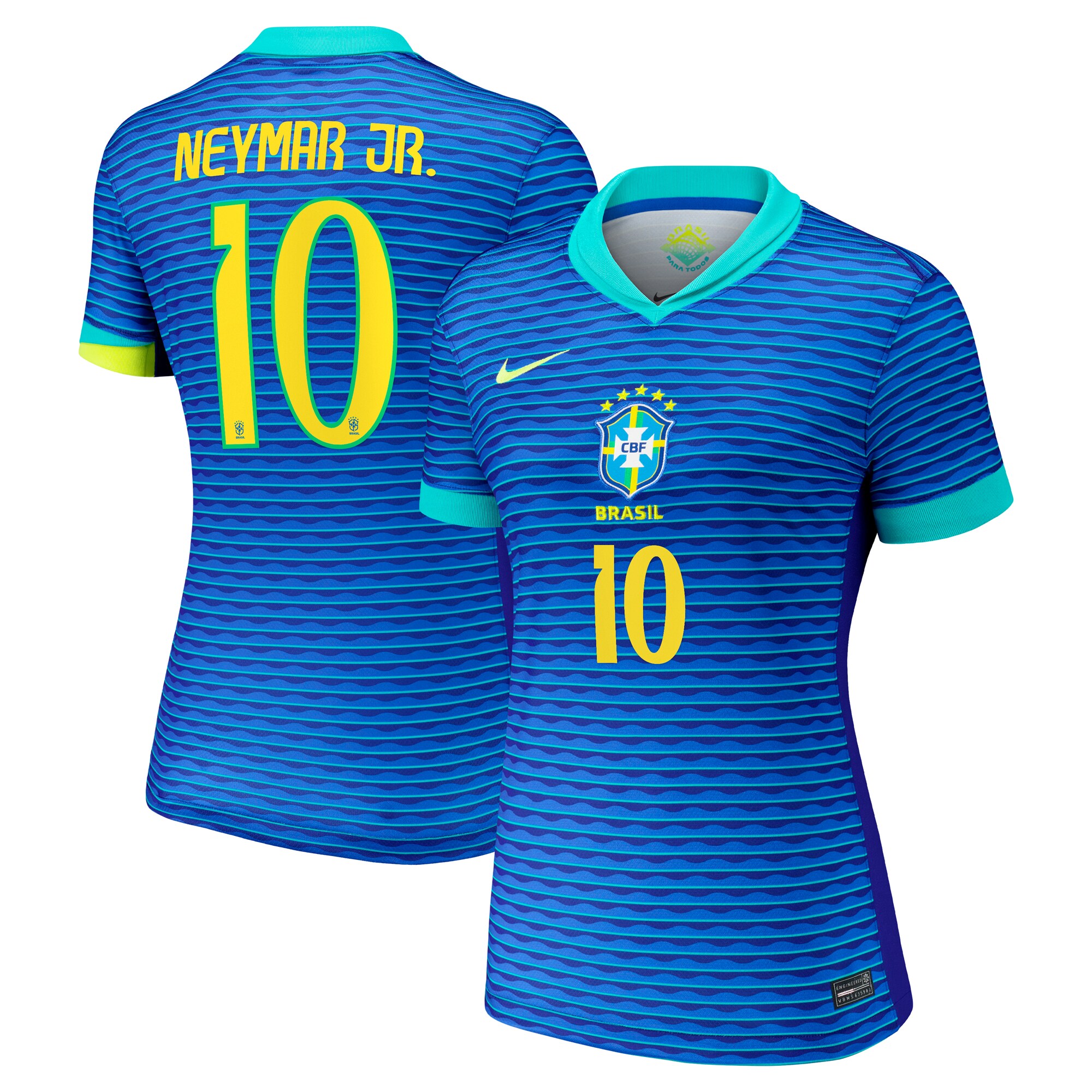 Shop neymar jr. brazil national team nike women8217s 2024 away stadium replica player jersey – blue – Mexico Football Shirts & World Cup Jerseys