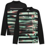 Shop portugal national team puma 2025 pre-match quarter-zip top – black – Mexico Football Shirts & World Cup Jerseys