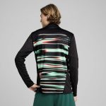 Shop portugal national team puma 2025 pre-match quarter-zip top – black – Mexico Football Shirts & World Cup Jerseys