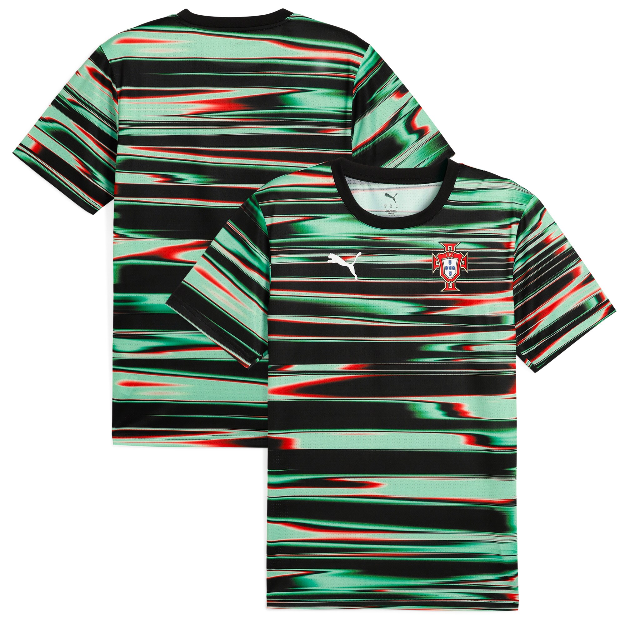 Shop portugal national team puma 2025 pre-match training jersey – black – Mexico Football Shirts & World Cup Jerseys