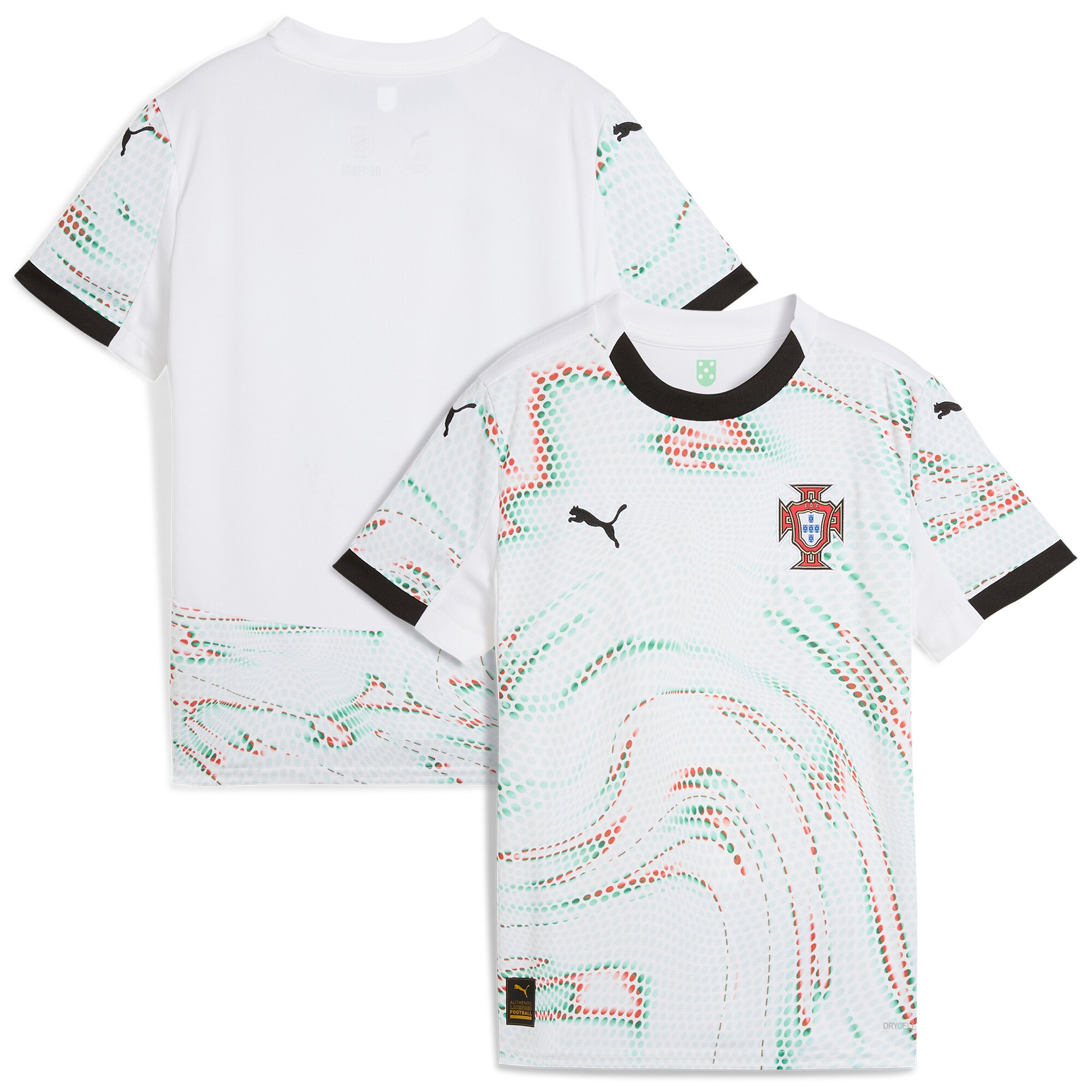 Shop portugal national team puma youth 2025 away replica jersey – white – Mexico Football Shirts & World Cup Jerseys