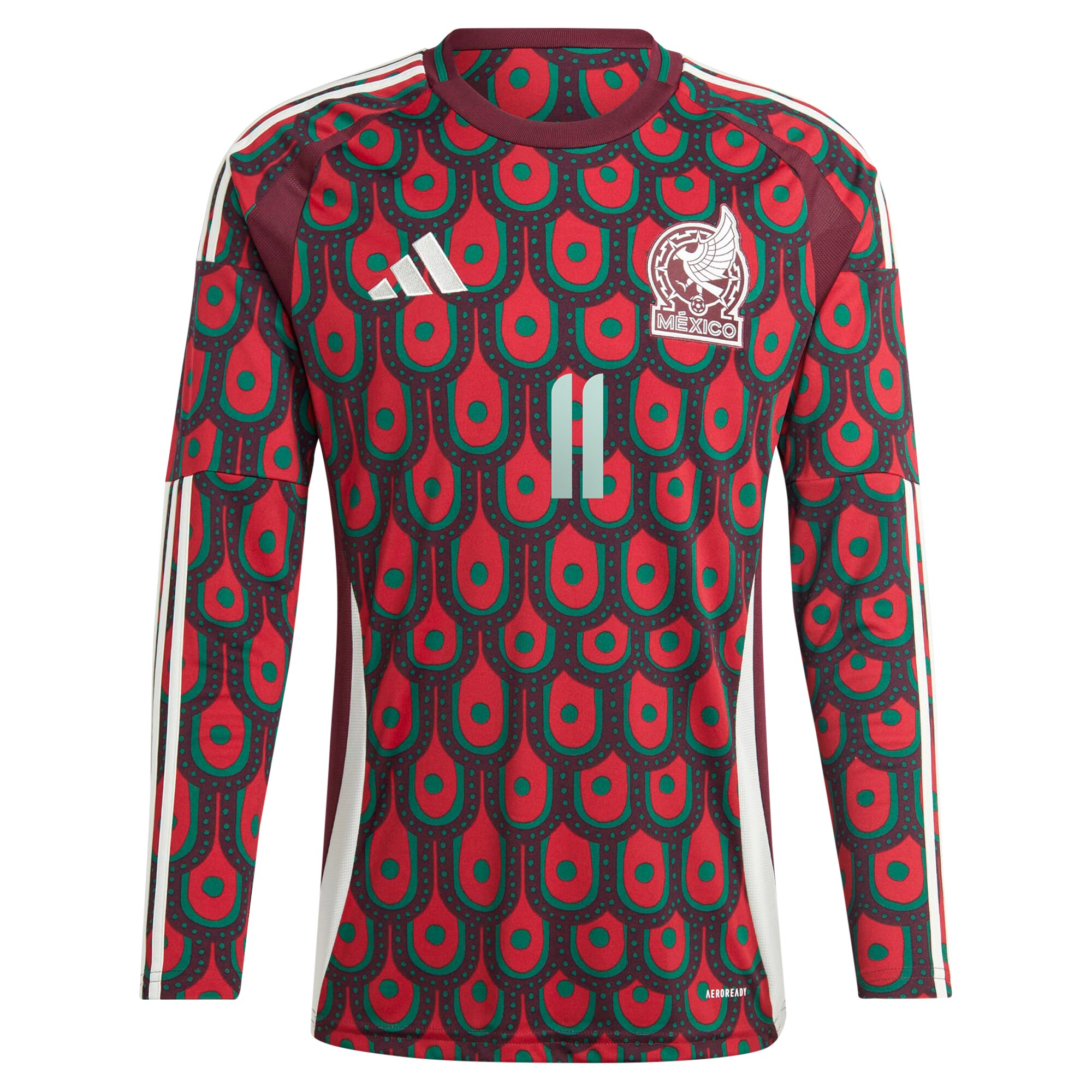 Shop santiago giménez mexico national team adidas 2024 home replica player long sleeve jersey – burgundy – Mexico Football Shirts & World Cup Jerseys
