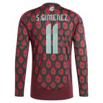 Shop santiago giménez mexico national team adidas 2024 home replica player long sleeve jersey – burgundy – Mexico Football Shirts & World Cup Jerseys