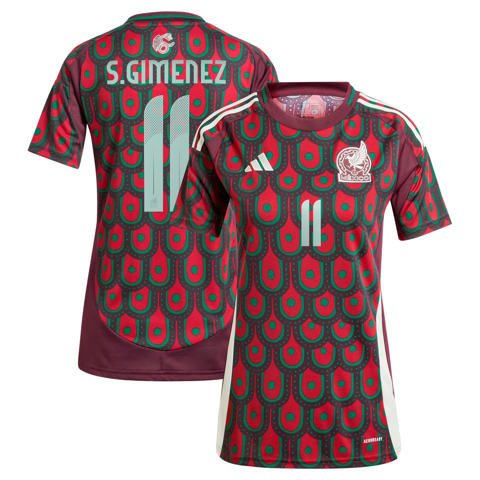 Shop santiago giménez mexico national team adidas women8217s 2024 home replica player jersey – burgundy – Mexico Football Shirts & World Cup Jerseys