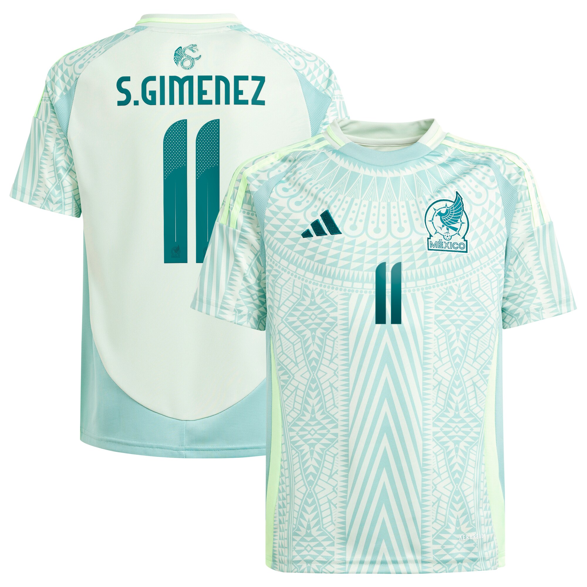 Shop santiago giménez mexico national team adidas youth 2024 away replica player jersey – green – Mexico Football Shirts & World Cup Jerseys
