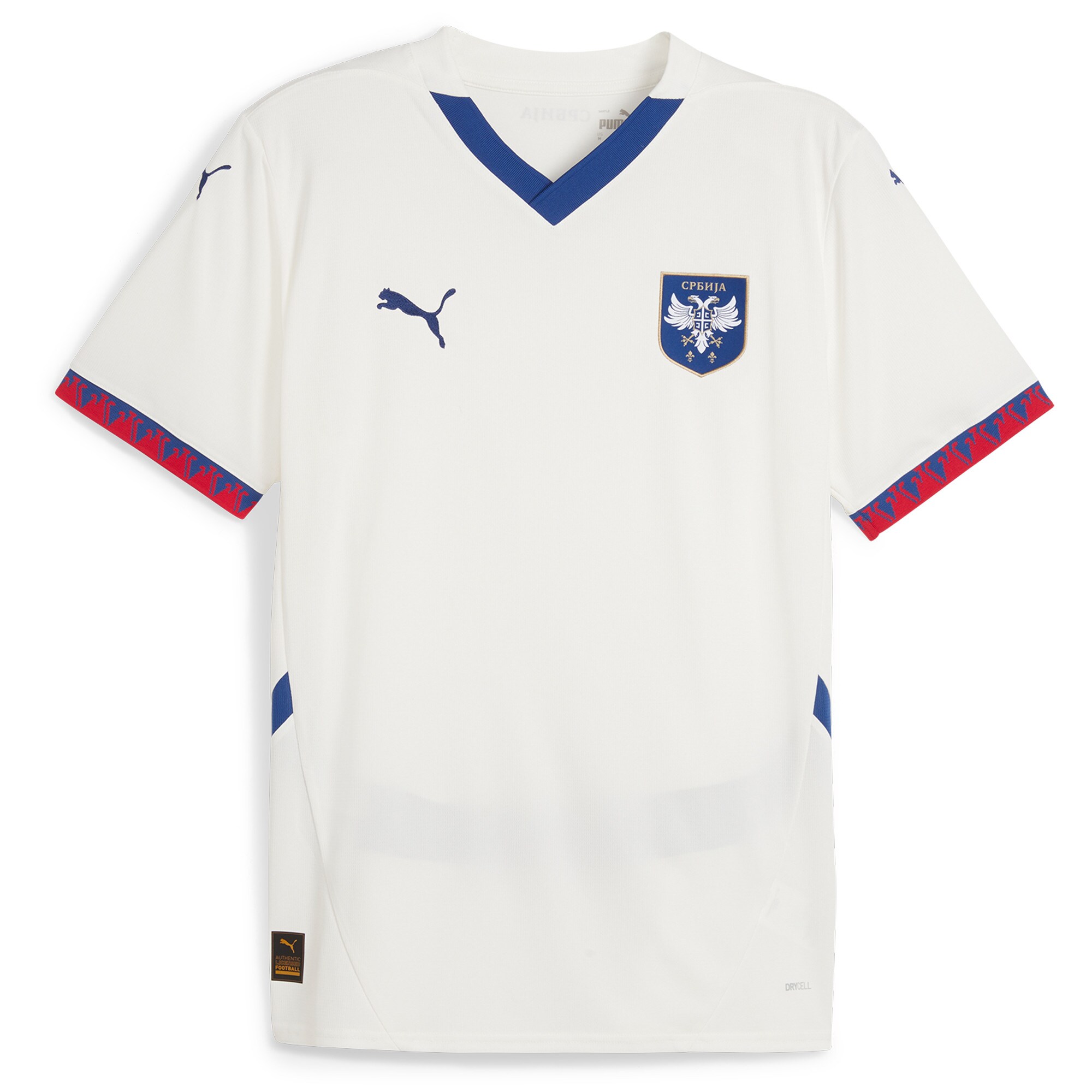 Shop serbia national team puma 2024 away replica jersey – white – Mexico Football Shirts & World Cup Jerseys