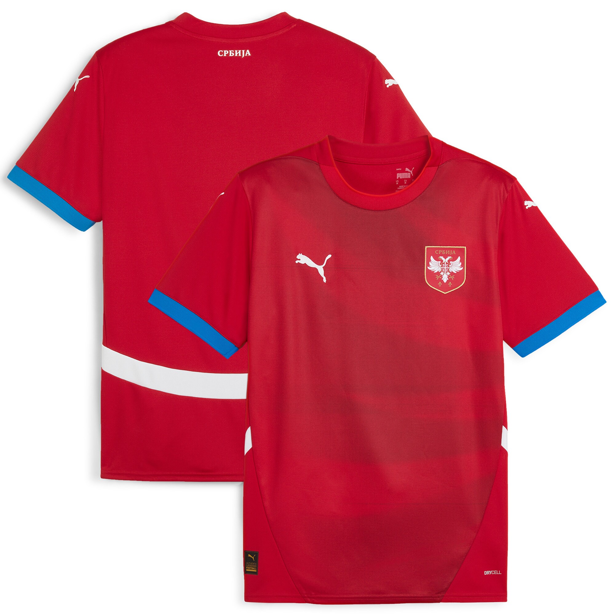 Shop serbia national team puma 2024 home replica jersey – red – Mexico Football Shirts & World Cup Jerseys