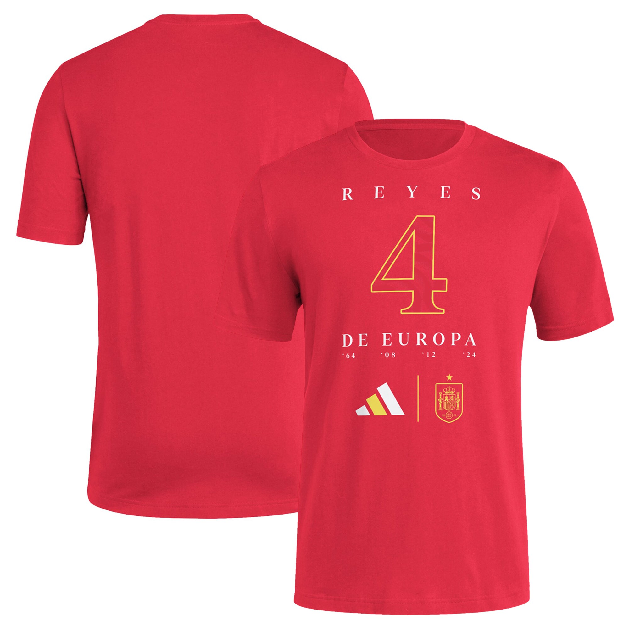 Shop spain national team adidas 2024 european champions t-shirt – red – Mexico Football Shirts & World Cup Jerseys