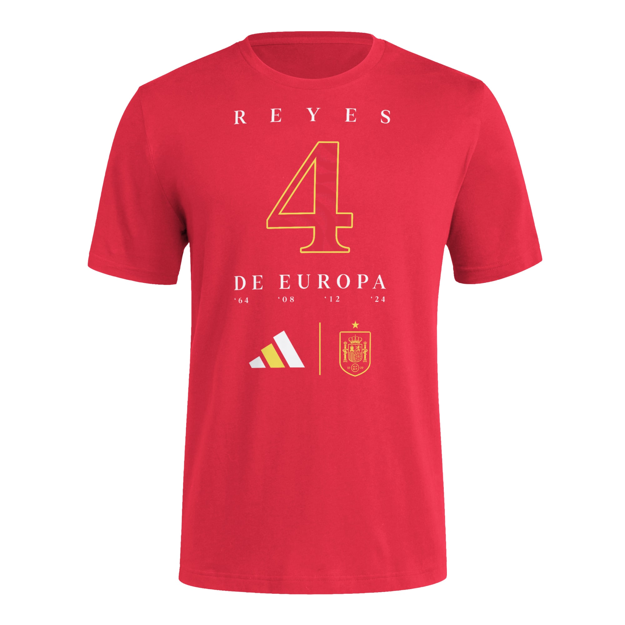 Shop spain national team adidas 2024 european champions t-shirt – red – Mexico Football Shirts & World Cup Jerseys