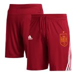 Shop spain national team adidas club crest three-stripe aeroready shorts – red – Mexico Football Shirts & World Cup Jerseys