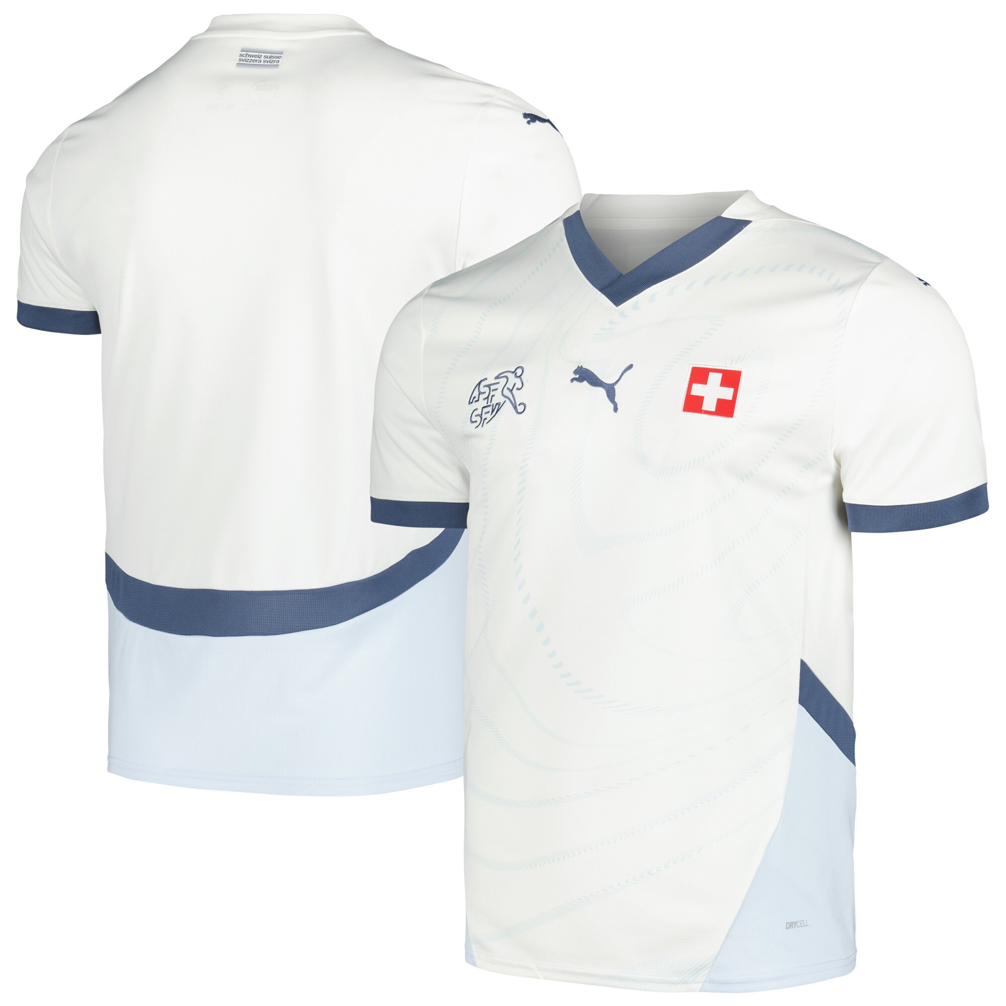 Shop switzerland national team puma 2024 away replica jersey – white – Mexico Football Shirts & World Cup Jerseys
