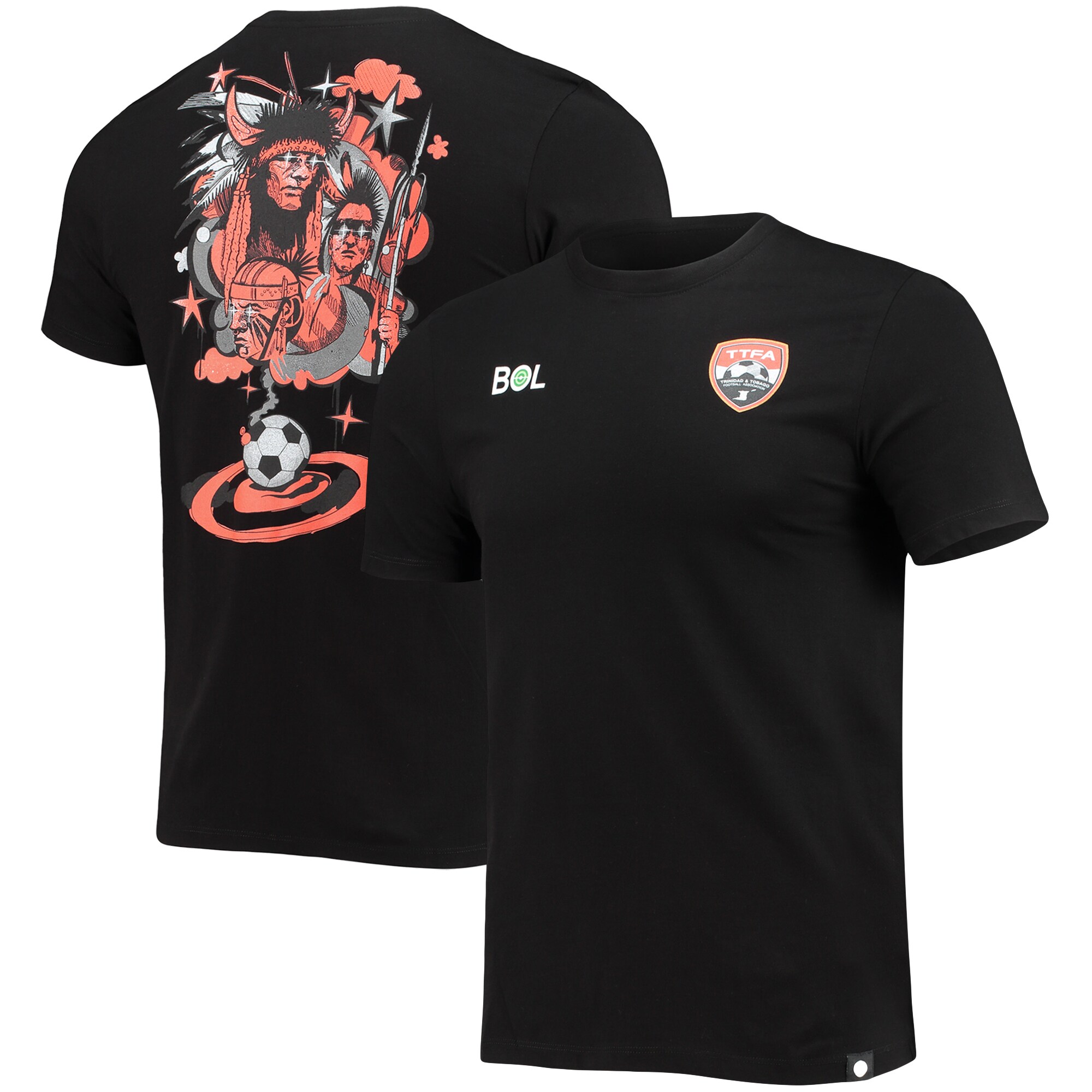 Shop trinidad and tobago national team warrior star t-shirt – black – Mexico Football Shirts & World Cup Jerseys